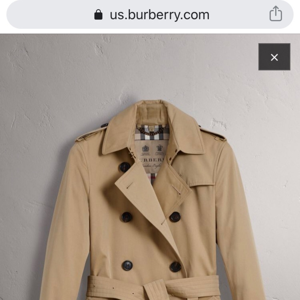 The Kensington – Short Trench Coat,size 02, honey